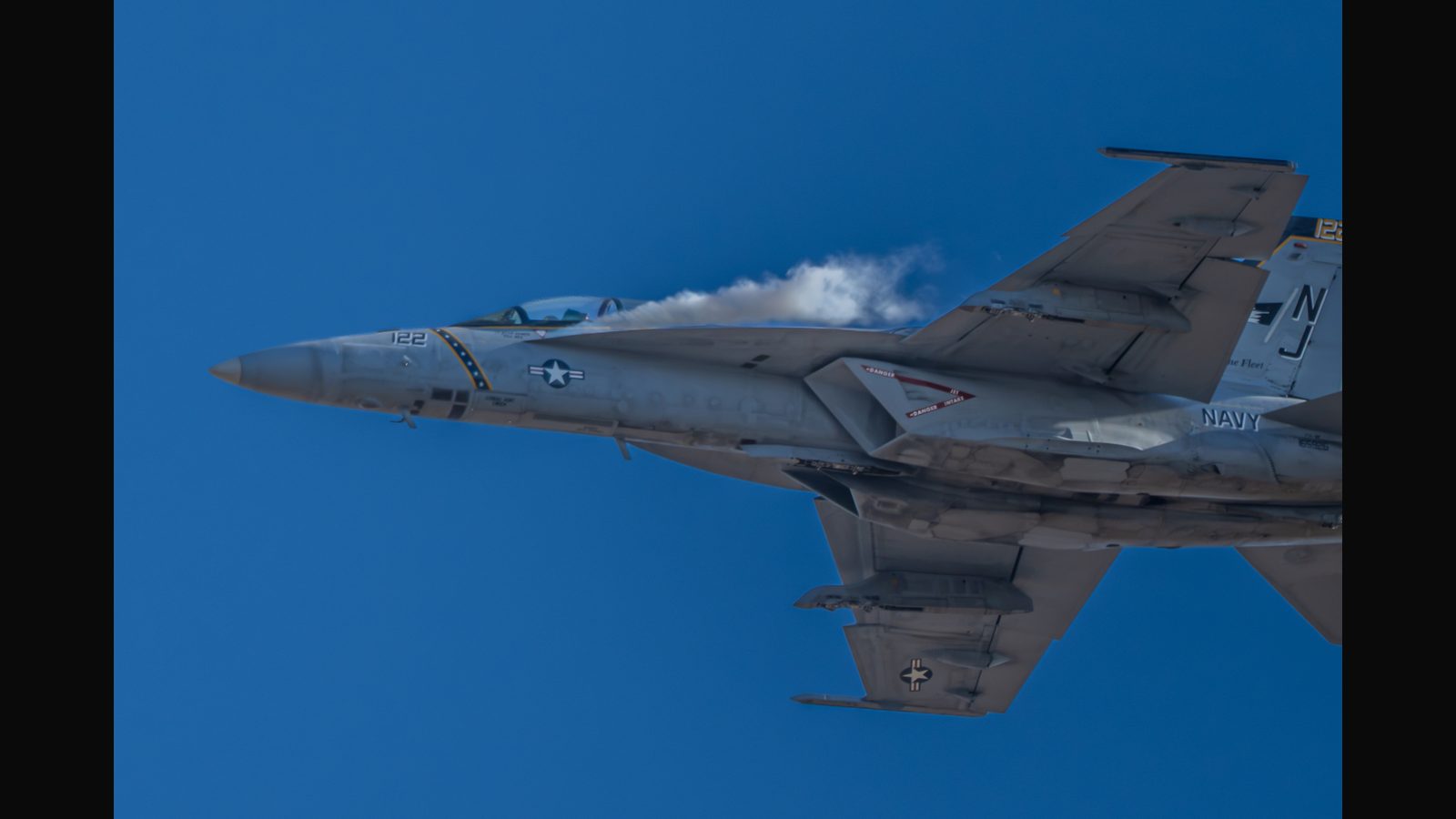 F/A-18 Super Hornet, number 122, at the California Capital Airshow, West Coast Rhino Demo