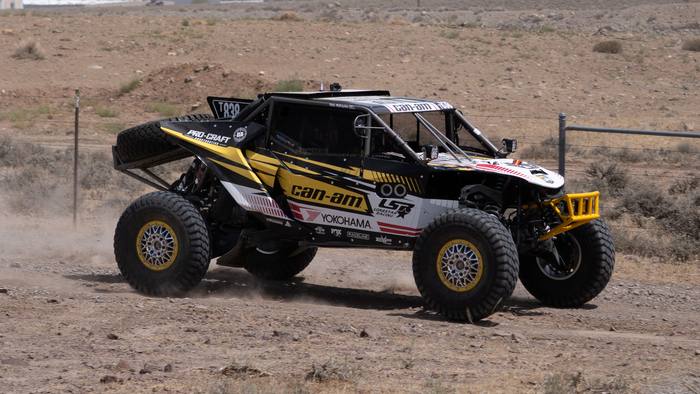 UTV Pro race vehicle number T838 at speed, Michael McFayden