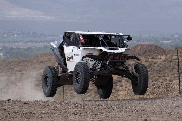UTV Pro race vehicle number T955 at speed, Colton Gubler