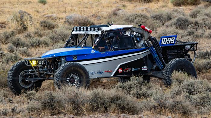 Class 10 race vehicle number 1099 at speed, Peter Bruno