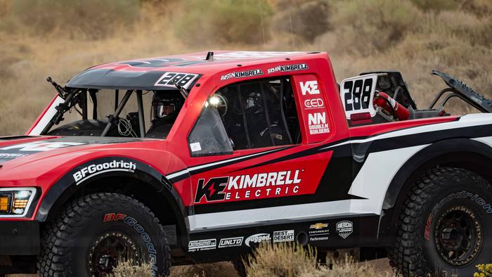 Unlimited Truck SPEC race vehicle number 288 at speed, Austin Kimbrell