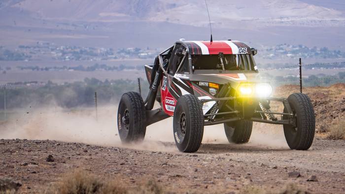 Class 10 race vehicle number 1045 at speed, Brian Hoar