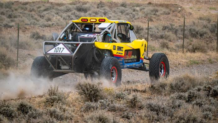 Class 10 race vehicle number 1017 at speed, Cade Martin