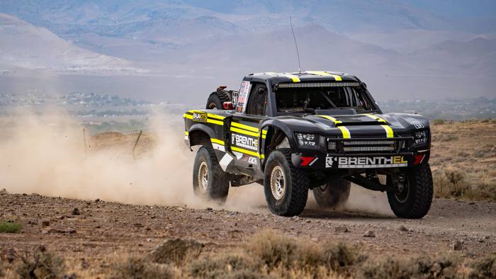 Unlimited Truck SPEC race vehicle number 273 at speed, Troy Grabowski