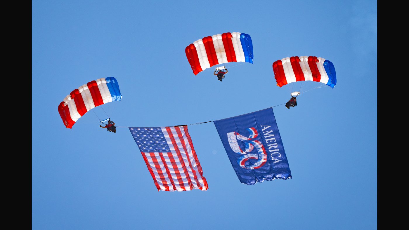 Parachute team at the California Capital Airshow, Patriot Parachute Team · America 250