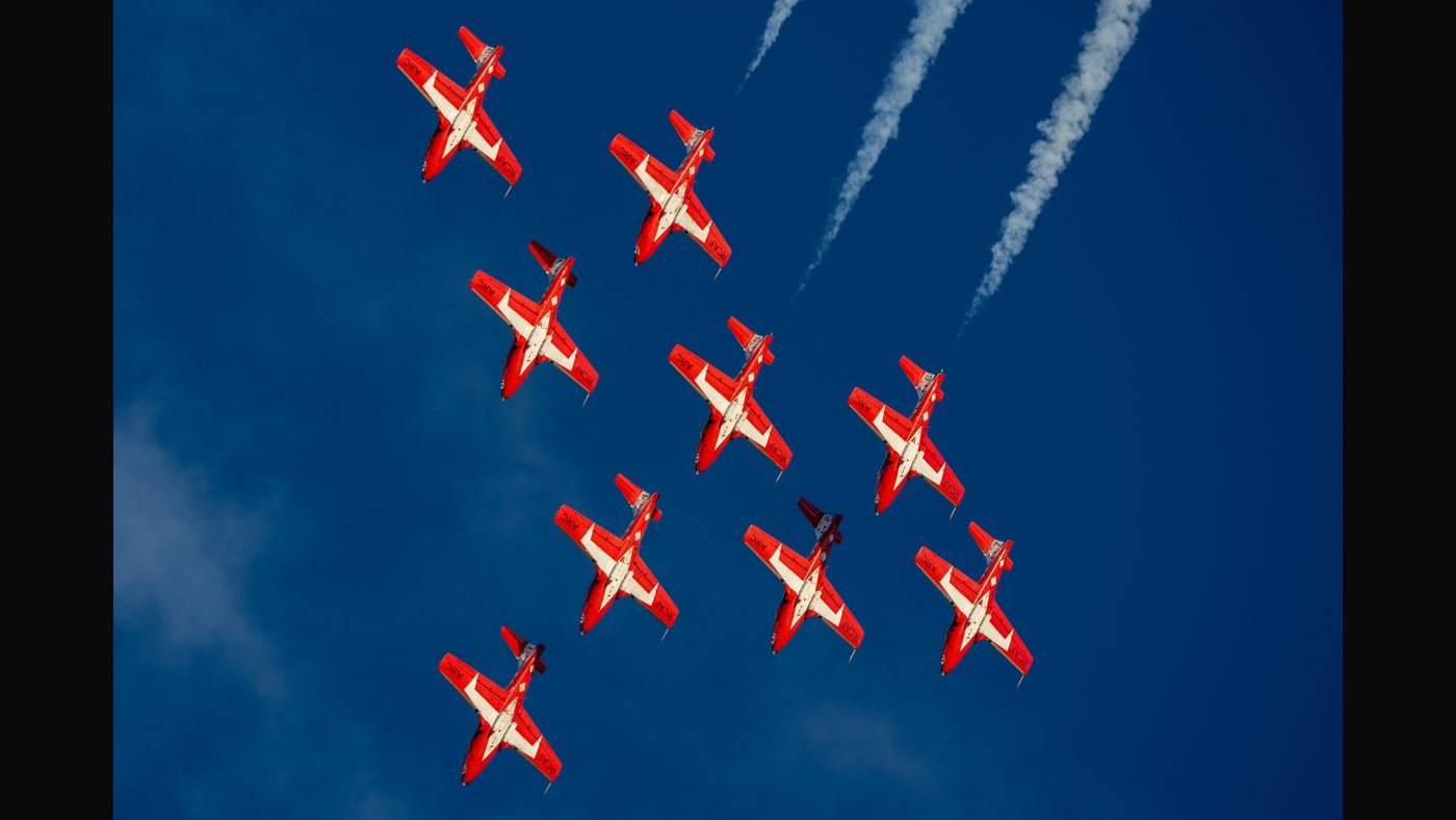 CT-114 Tutor at the California Capital Airshow, Canadian Forces Snowbirds